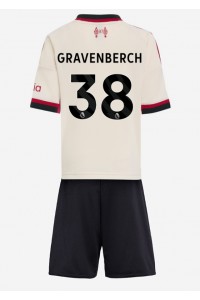 Liverpool Ryan Gravenberch #38 Jalkapallovaatteet Lasten Vieraspeliasu 2025-26 Lyhythihainen (+ Lyhyet housut)
